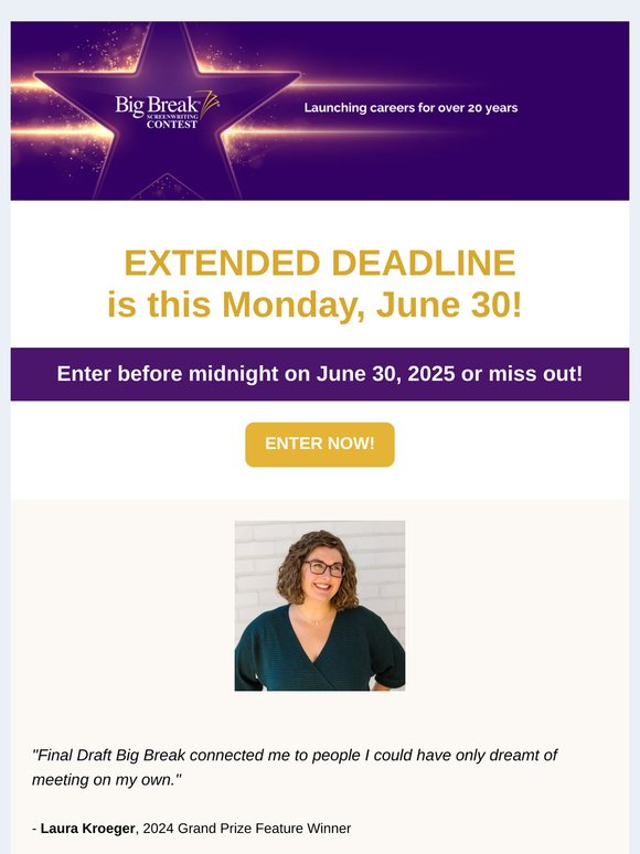 Monday is the LAST DAY to enter Big Break 2025! 😮