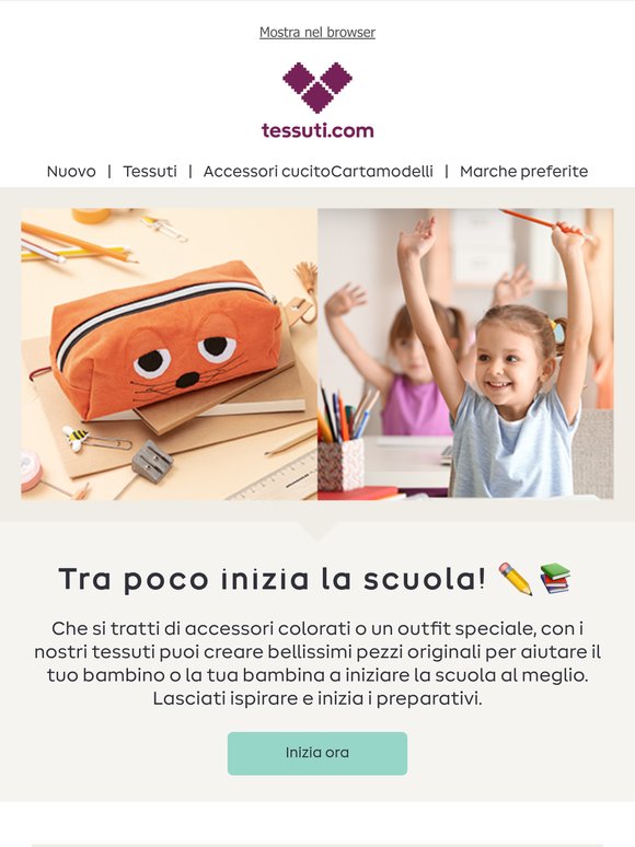 Tessuti per iniziare la scuola al meglio