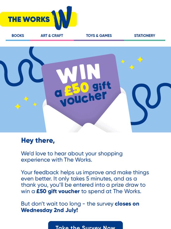 Share your thoughts & win a £50 gift voucher! 🎁