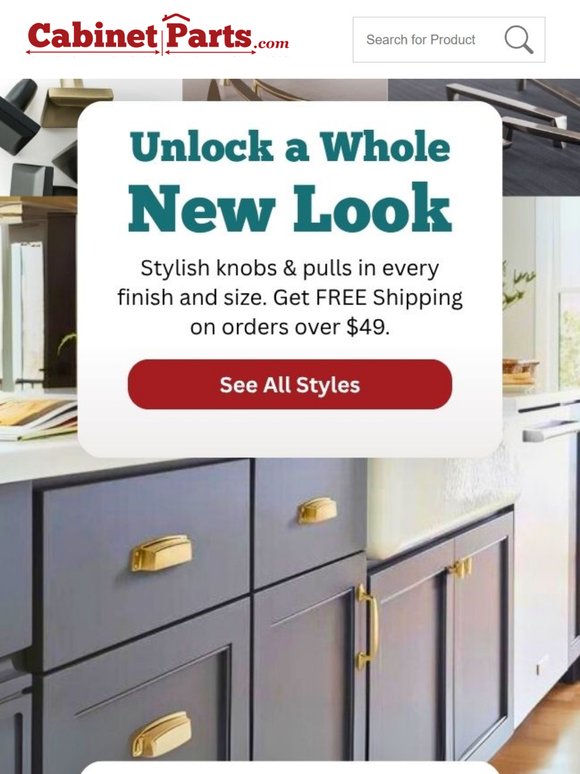 Free Shipping on Cabinet Knobs $49+