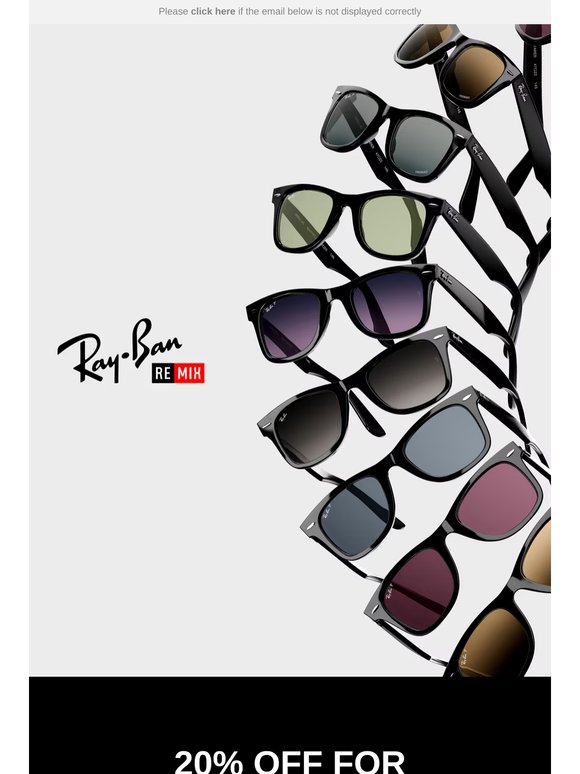 20% off for Sunglasses Day