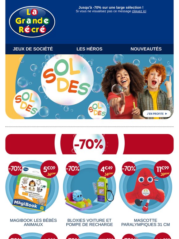 📣 SOLDES | -70%, -50%, -30%...