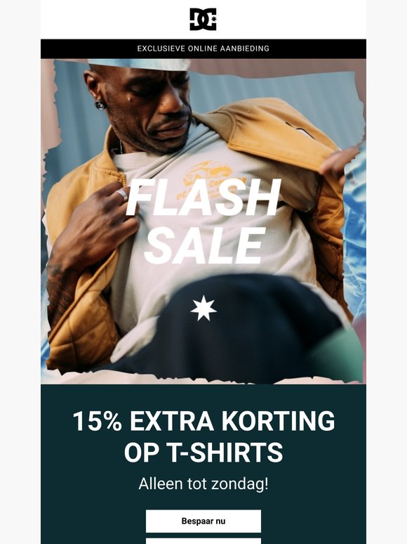 15% extra korting op t-shirts