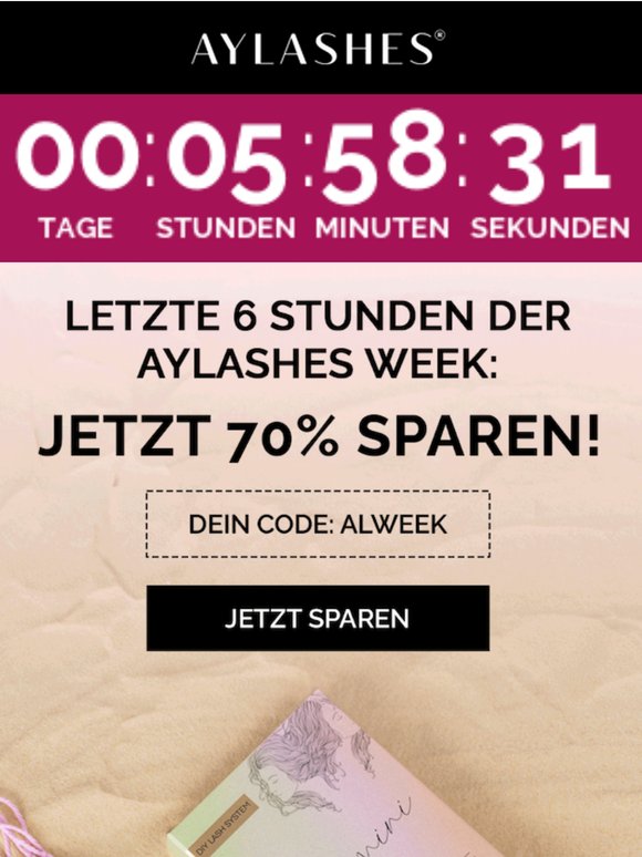 Nur noch 6 Stunden: deine letzte Chance!😱