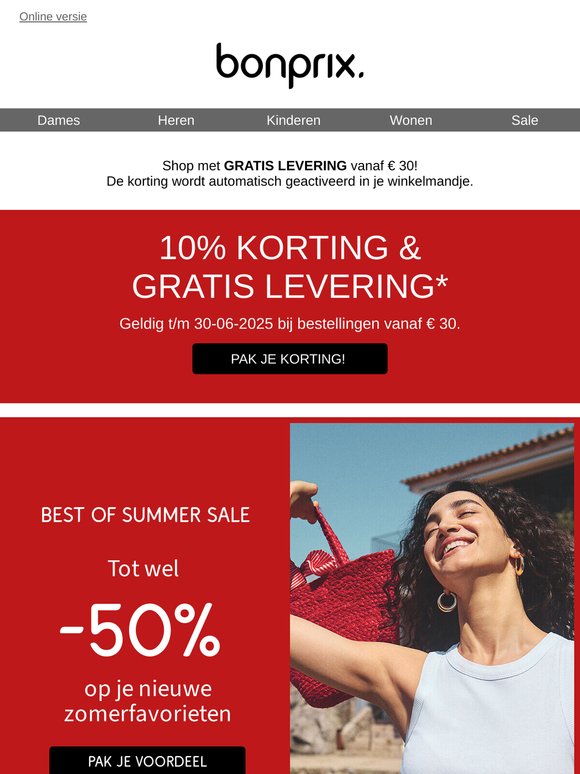 10% korting & gratis levering voor JOU 💚