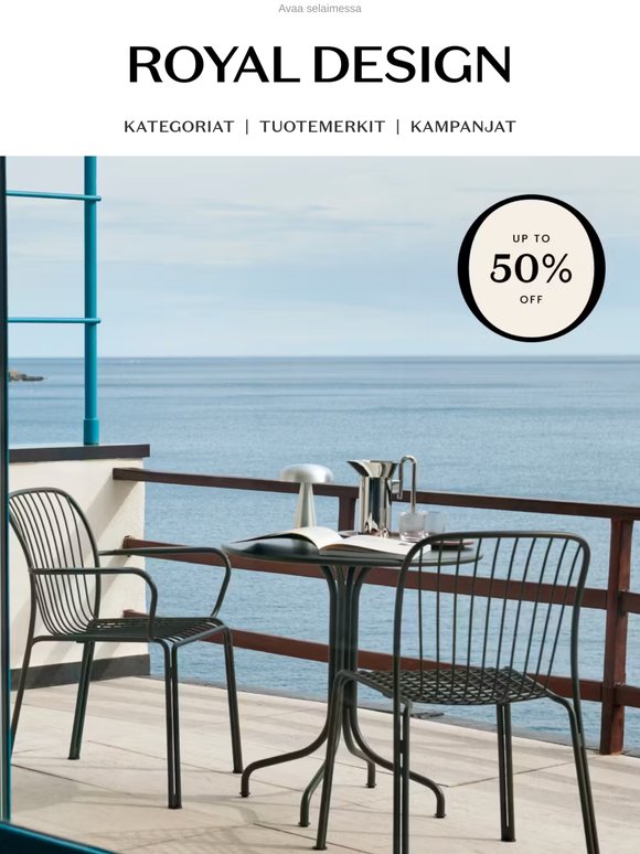 OUTDOOR SALE - Kesän parhaat design-löydöt ulkotiloihin