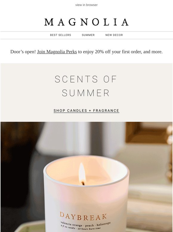 Fresh scents for summer