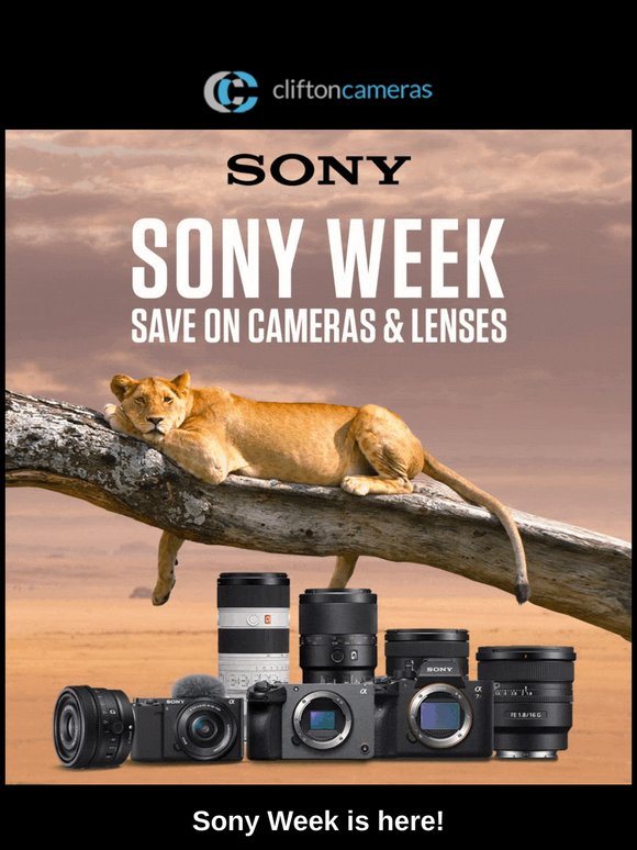 Sony Week is BACK 🧡 10% off Lenses + 5% off Cameras + Cashback!