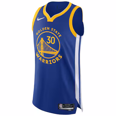  Nike Stephen Curry Royal  Authentic Jerse...