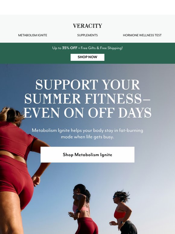 Support your summer fitness, no workout required
