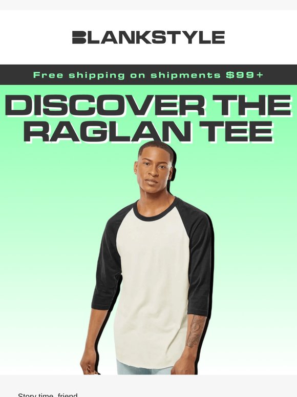 Channel retro vibes with the Raglan tee