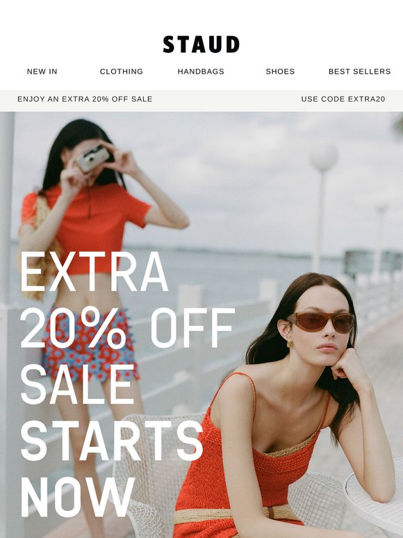 EXTRA 20% OFF SALE STARTS NOW