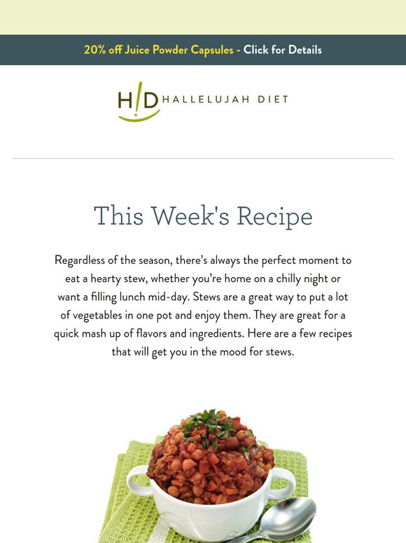 Weekly Recipe: Moroccan Chickpea Stew