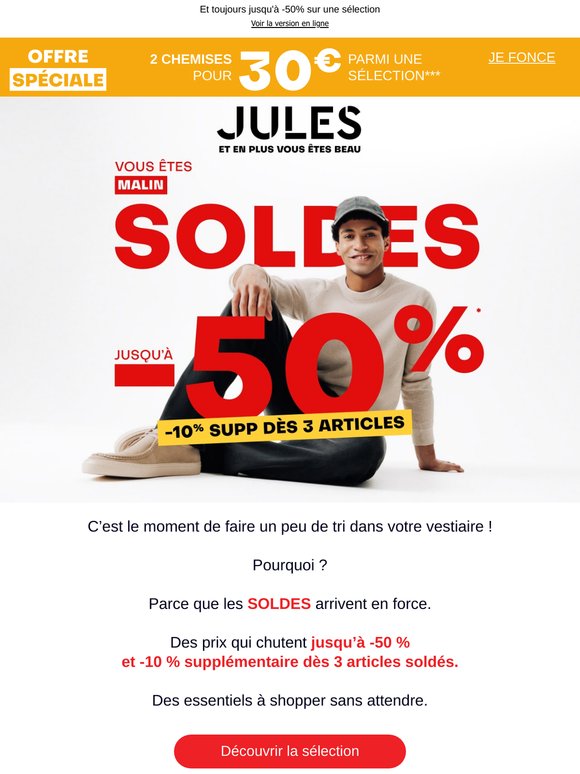 SOLDES | PROLONGATION -10% supp dès 3 articles soldés**