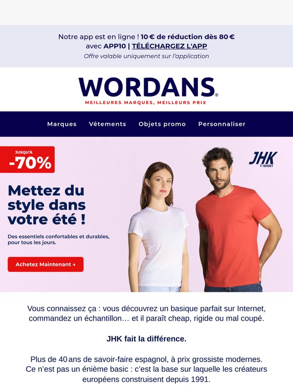 Découvrez JHK : la marque de textile vierge européenne qui change tout ⚡
