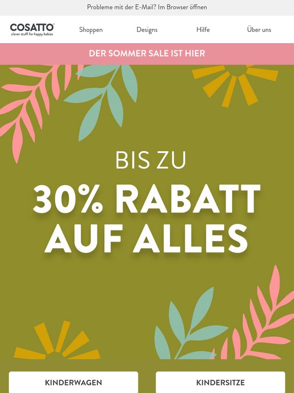 BIS ZU 30% RABATT AUF ALLES