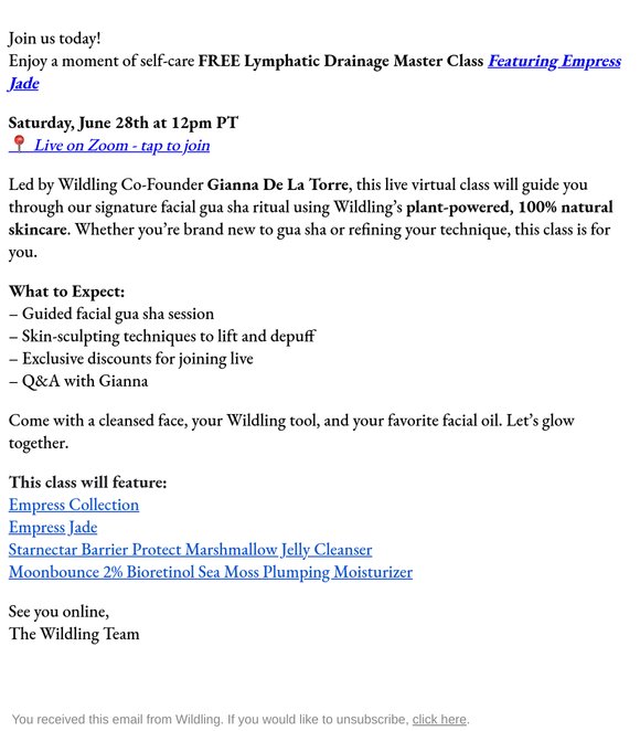 Today! Free Lymphatic Drainage Master Class, 12 pm PT
