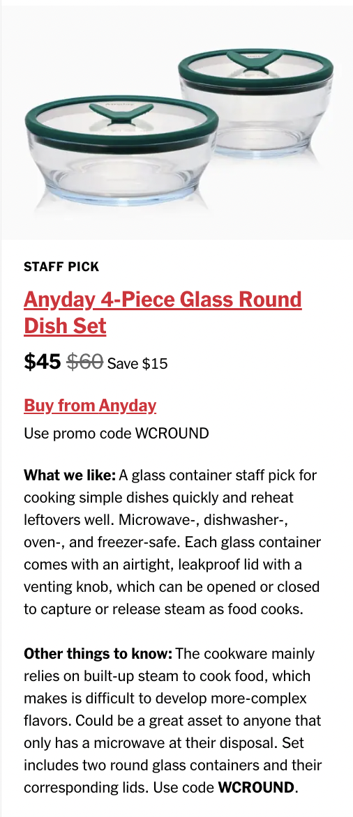 Anyday 4-Piece Glass Round Dish Set