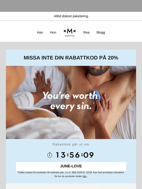 Skynda! Din 20% rabatt försvinner snart ⏳