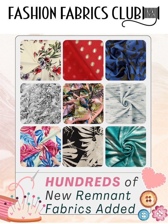 Hundreds of New Remnant Fabrics = Serious Steals