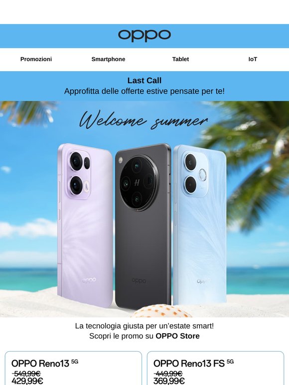 OPPO è con te… anche in vacanza!