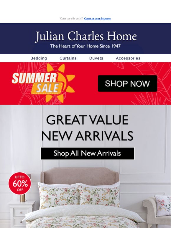 Up To 60% Off Our Newest Arrivals!