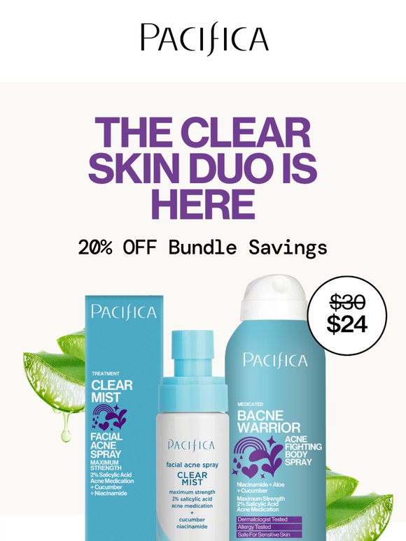 NEW: the summer's clear skin duo is here