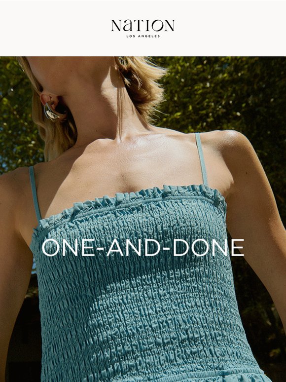 ONE-AND-DONE DRESSES