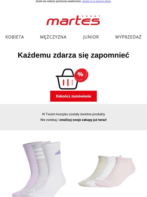 W koszyku pozostawiłeś świetne produkty! Wróć do koszyka i kup je, zanim zrobią to inni!