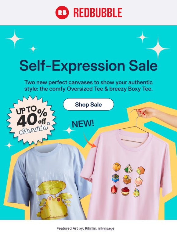 New Season Tees + Up To 40% Off Sitewide