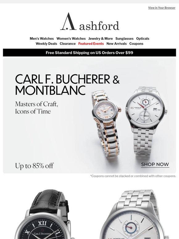 Carl F. Bucherer & Montblanc: Up to 85% Off Swiss Masters of Craft
