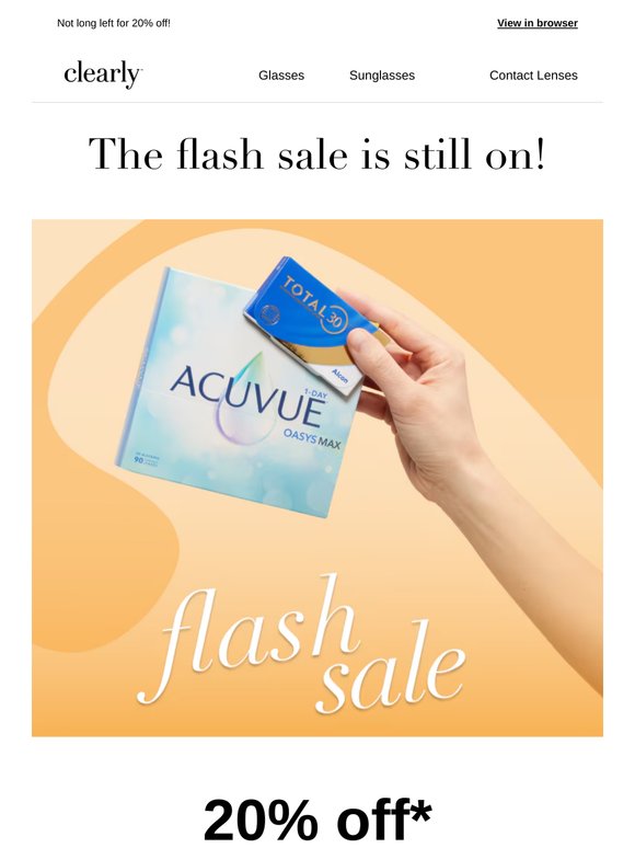The flash sale is almost over!