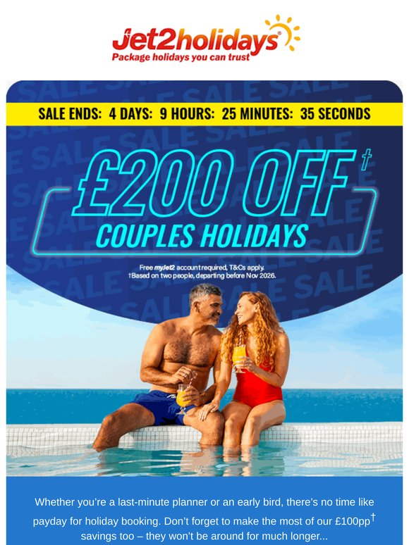 Payday savings, coming your way...