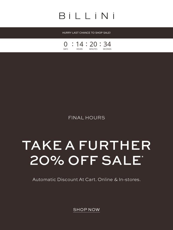 SALE Ends Tonight