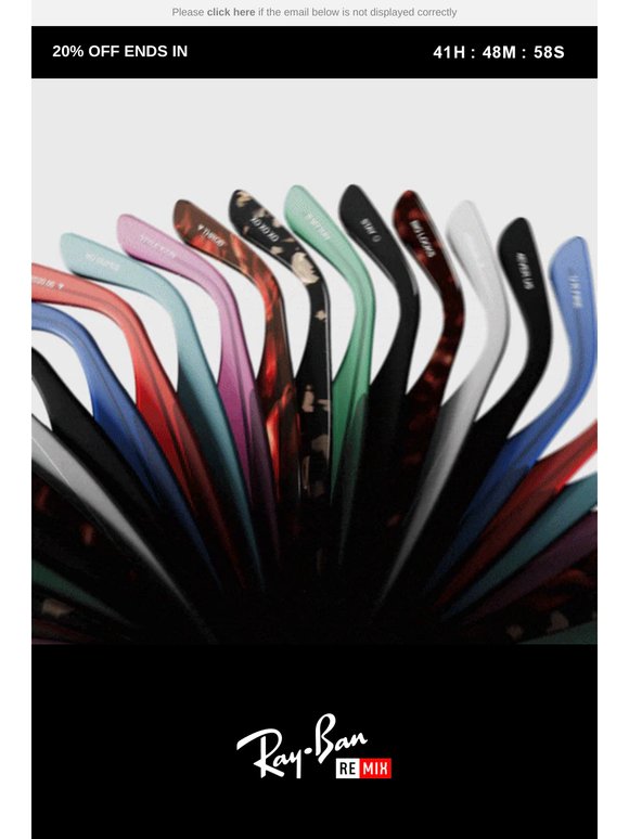 20% off Custom Styles Ends Sunday