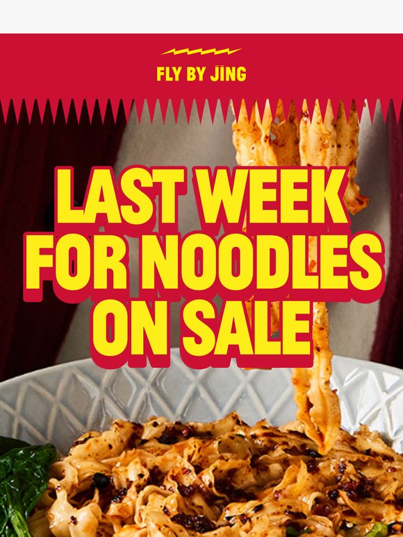 🍜 1 week left to try our noodles on sale