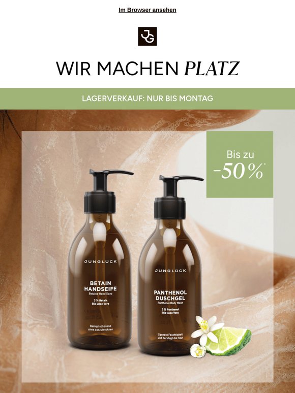 Bis zu -50% in unserem Lagerverkauf 💥