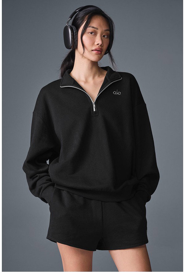 Accolade 1/4 Zip Pullover - Black - Black / S