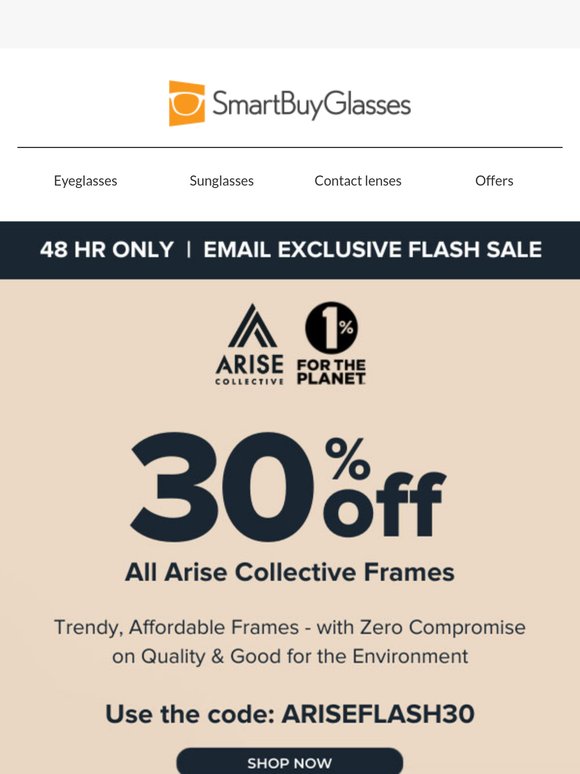 30% off Arise frames ✨