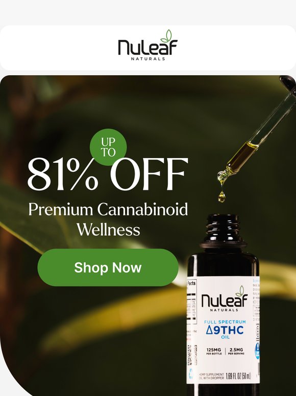 You’re missing up to 81% OFF premium CBD
