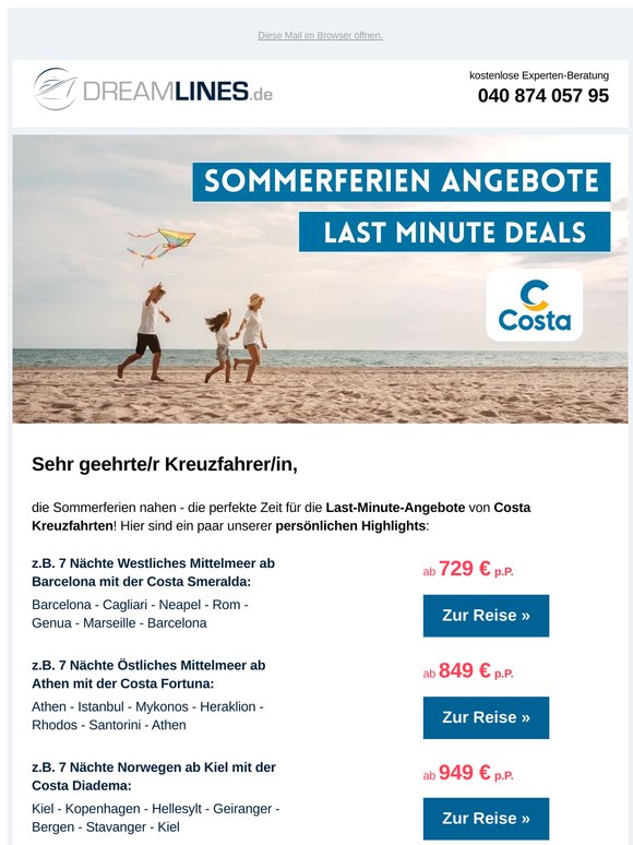 LAST MINUTE ANGEBOTE - Sommerferien zum Top-Preis!