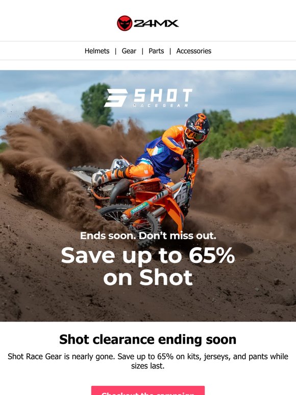 Last chance: Shot gear up to 65% off