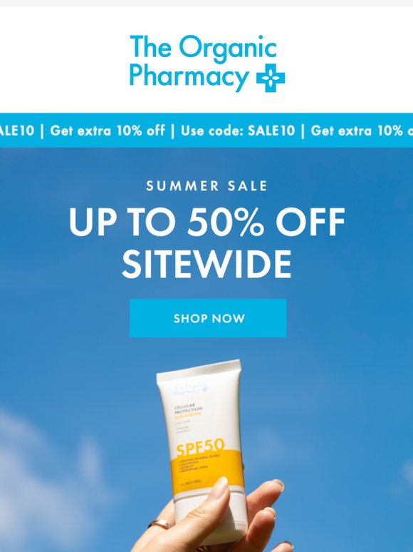 Summer sale: Up to 50% Off 🌞