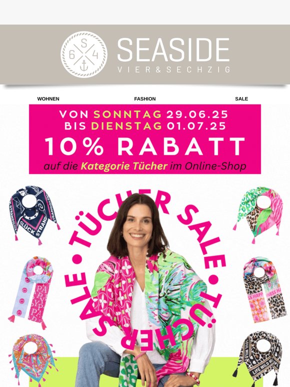 10% Sommer-Rabatt auf alle Tücher!