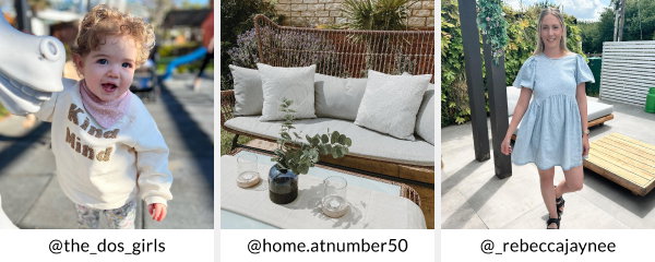 Customer Instagram images showing George clothing and homeware.