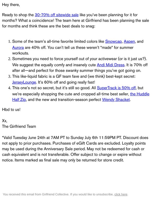 Shop the sale like the GF team