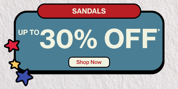 Sandals 30% Off