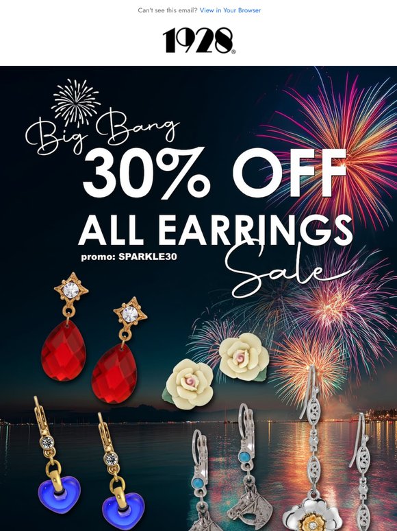 💥 Big Bang, Bigger Savings – 30% Off Earrings Now!