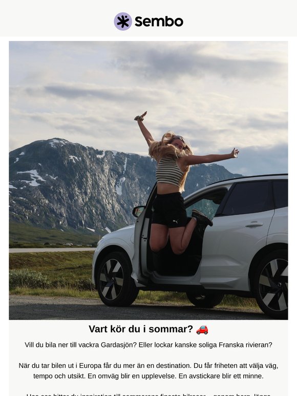 🚗 Ta bilen ut i Europa – sommarens friaste resa! 🌻
