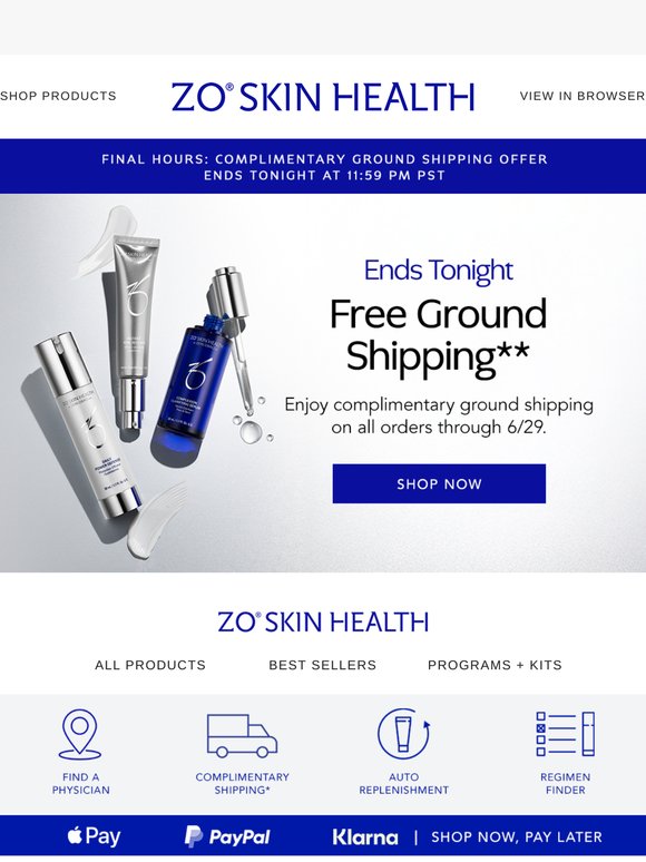 Final Hours: Free Ground Shipping